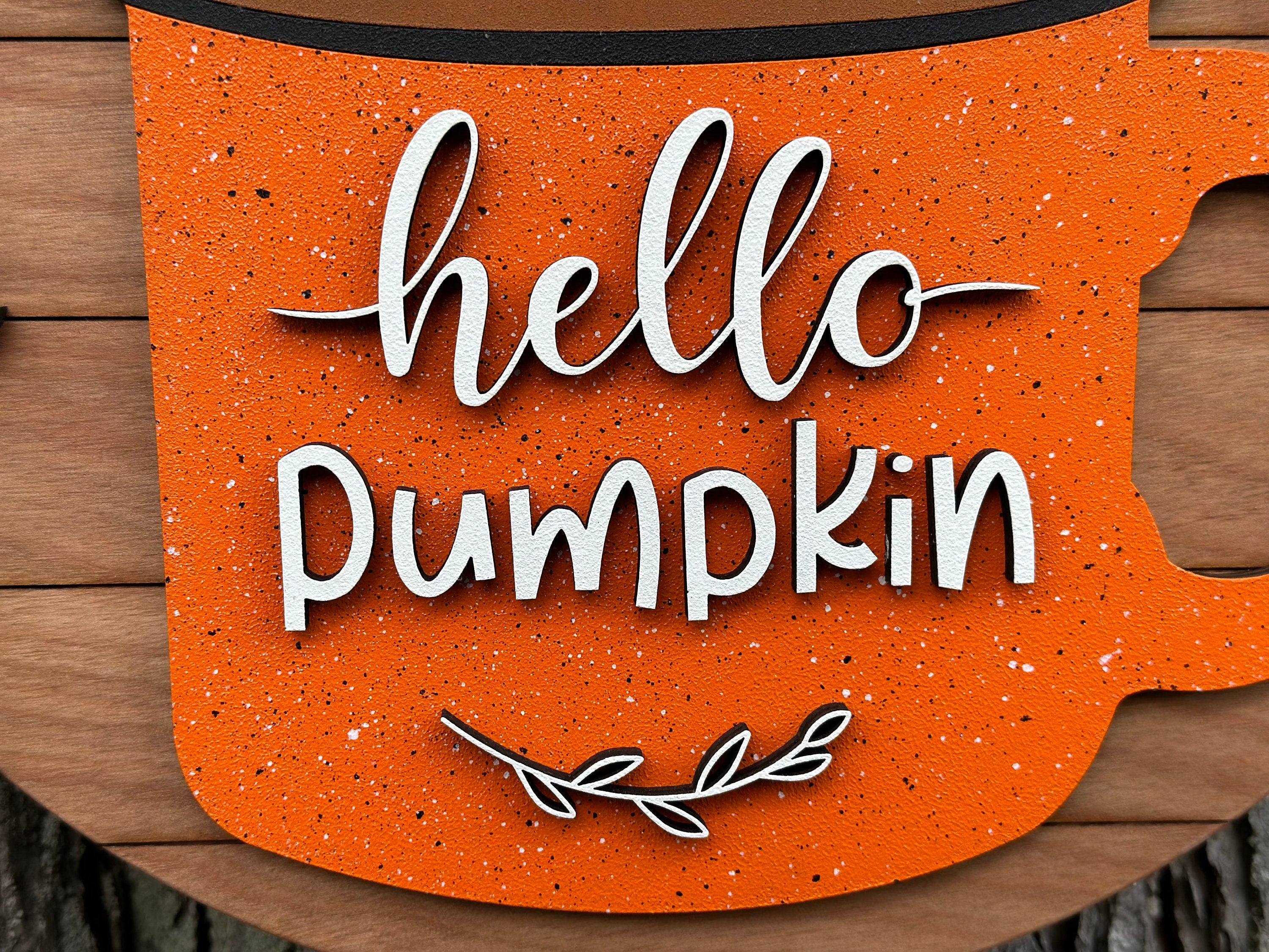 Hello Pumpkin Fall Door Sign