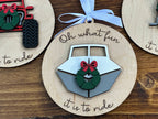 Fun To Ride Christmas Vehicle Ornament