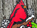 Hello Winter Door Sign with Cardinal