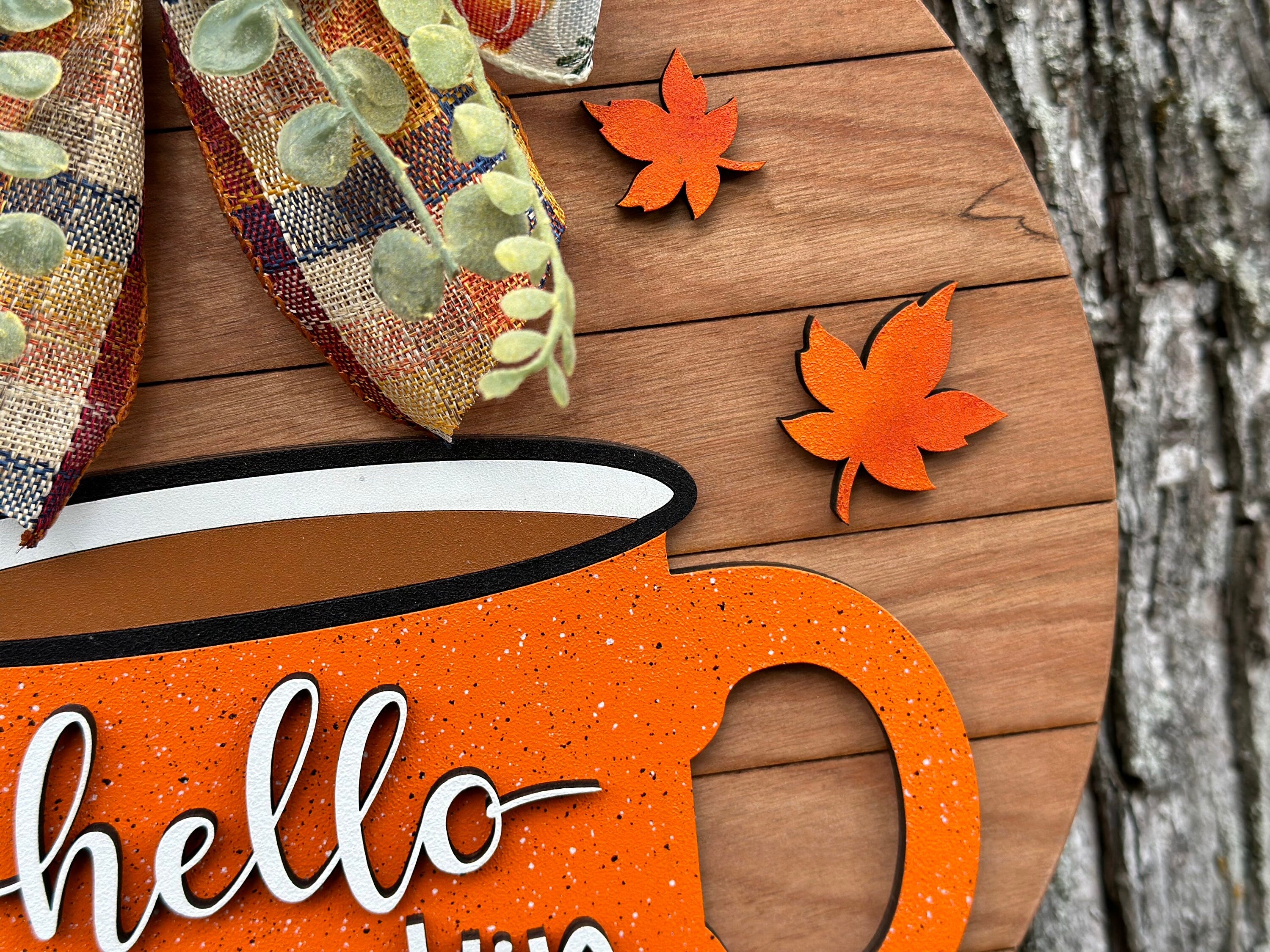 Hello Pumpkin Fall Door Sign