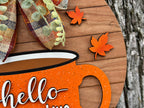 Hello Pumpkin Fall Door Sign