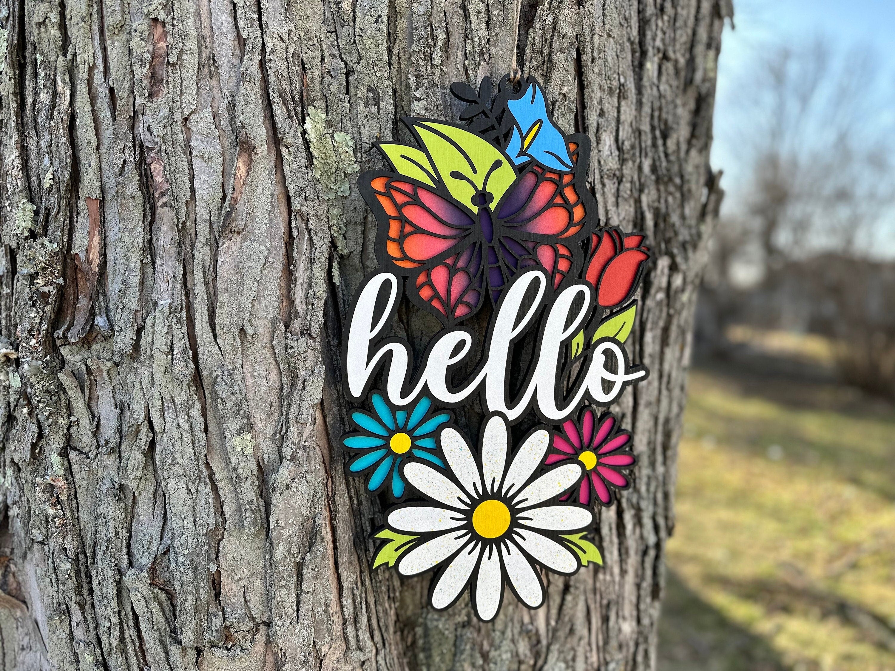 Hello Spring Door Sign