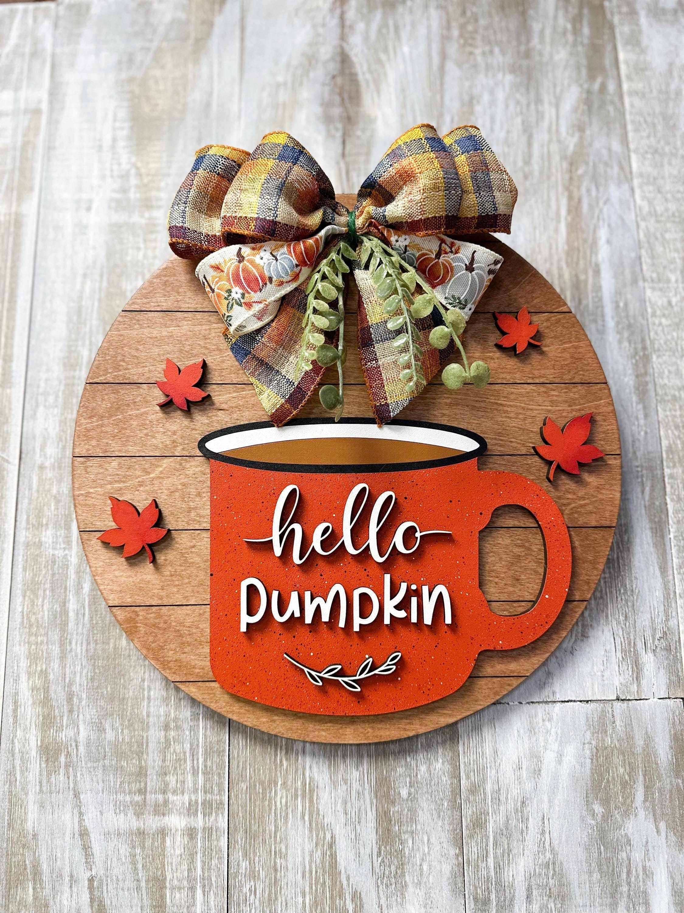 Hello Pumpkin Fall Door Sign