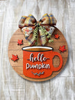 Hello Pumpkin Fall Door Sign