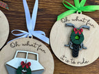 Fun To Ride Christmas Vehicle Ornament