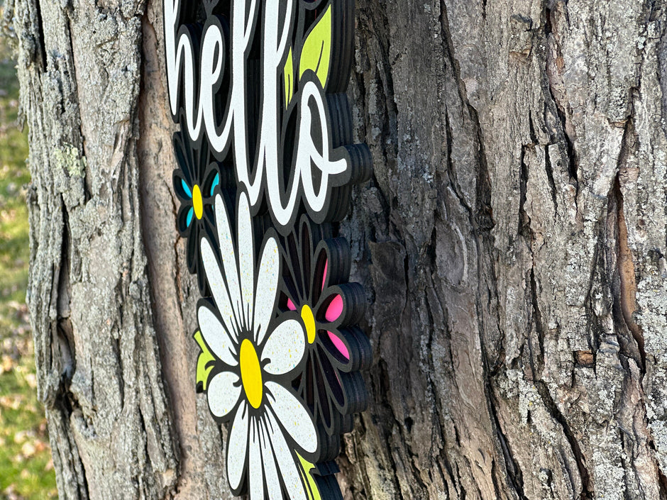 Hello Spring Door Sign