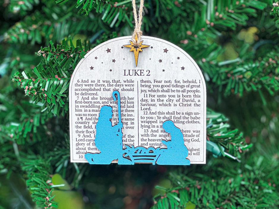 Luke 2 Bible Verse Ornament