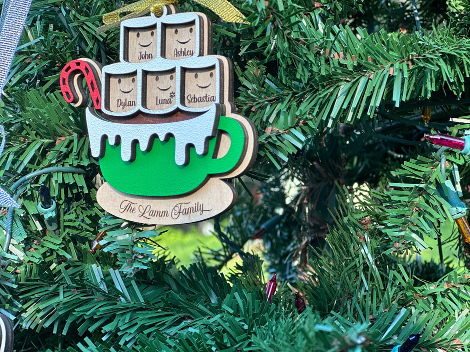 Hot Cocoa Christmas Ornament