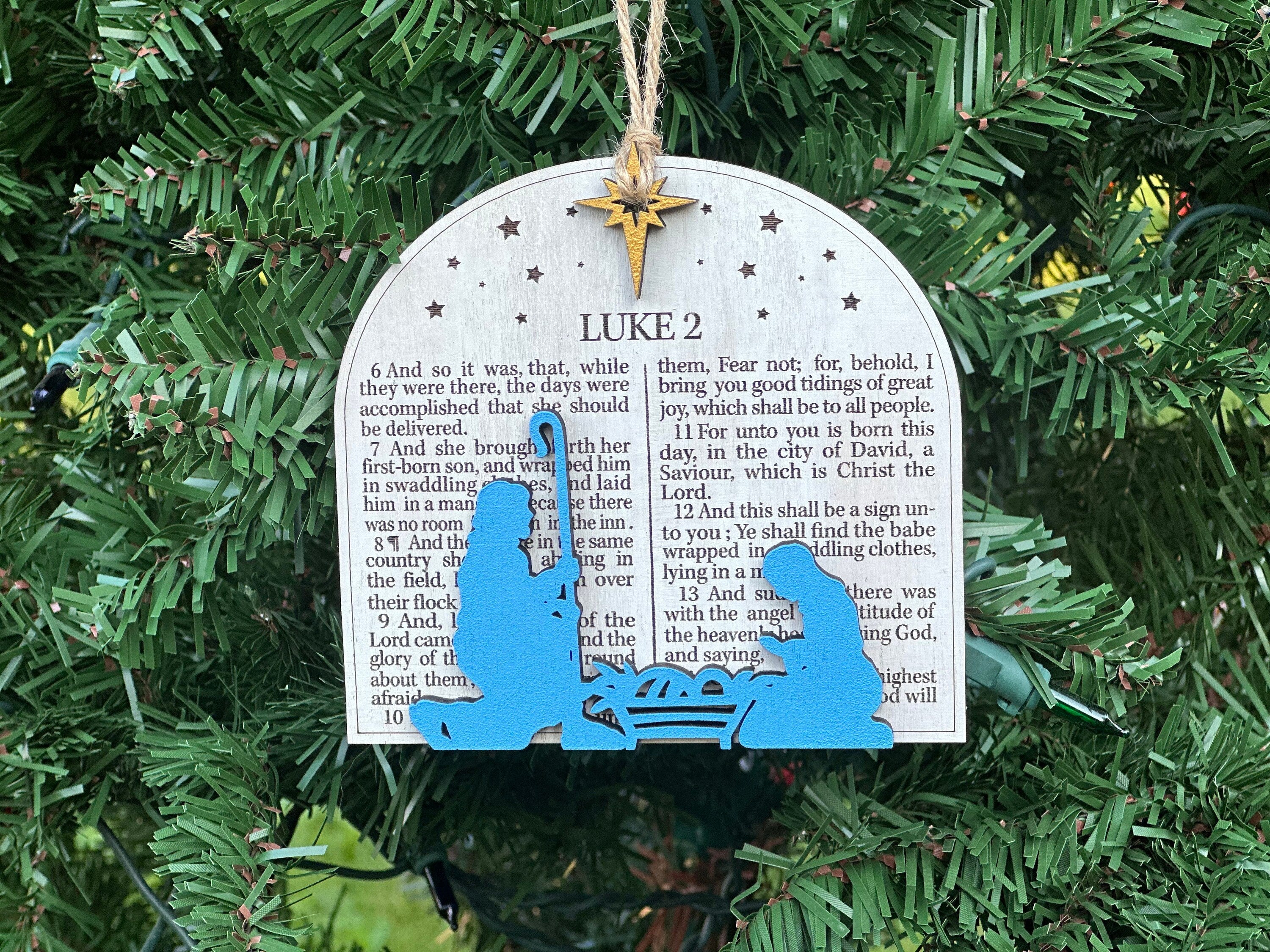 Luke 2 Bible Verse Ornament