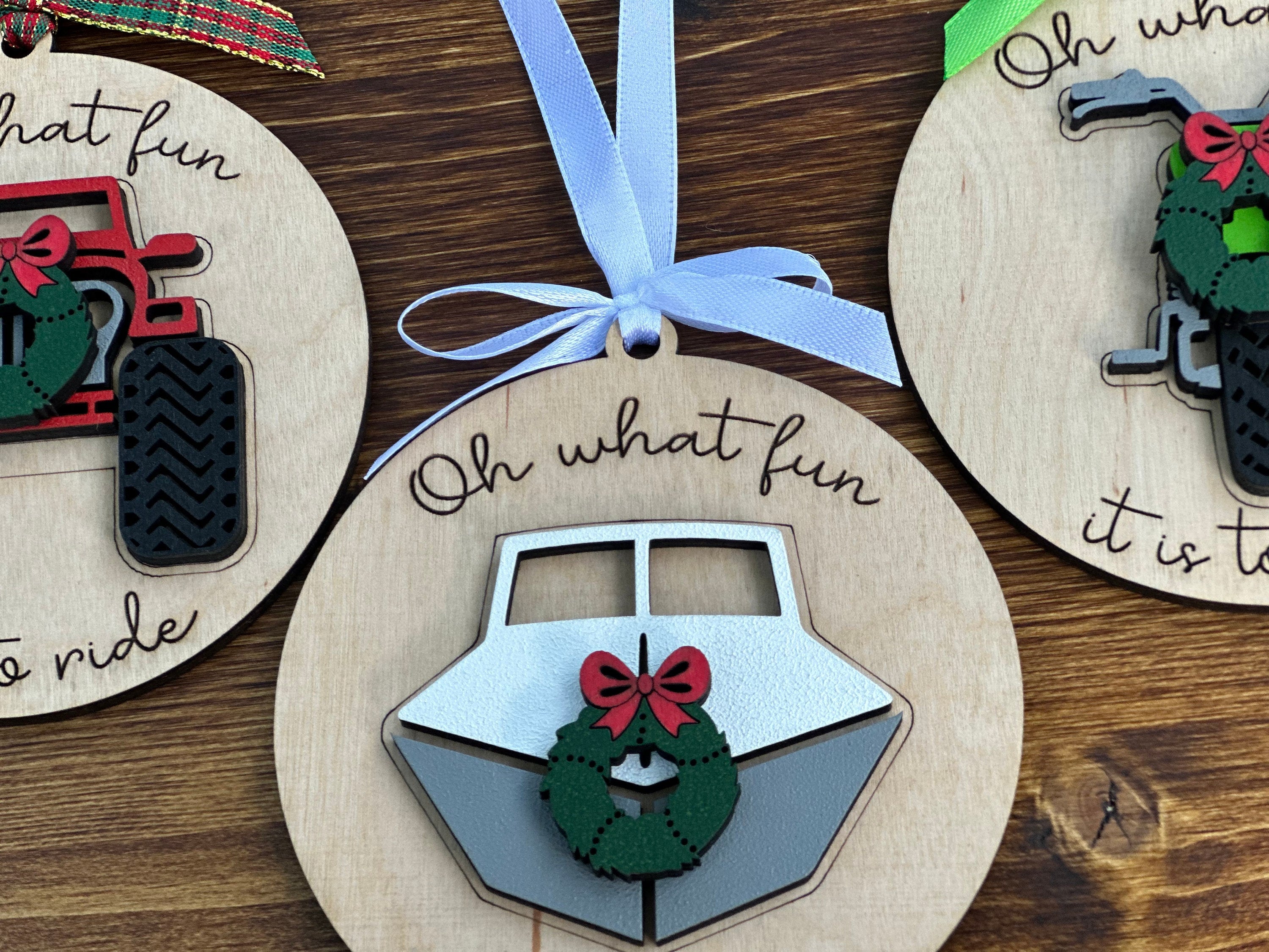 Fun To Ride Christmas Vehicle Ornament
