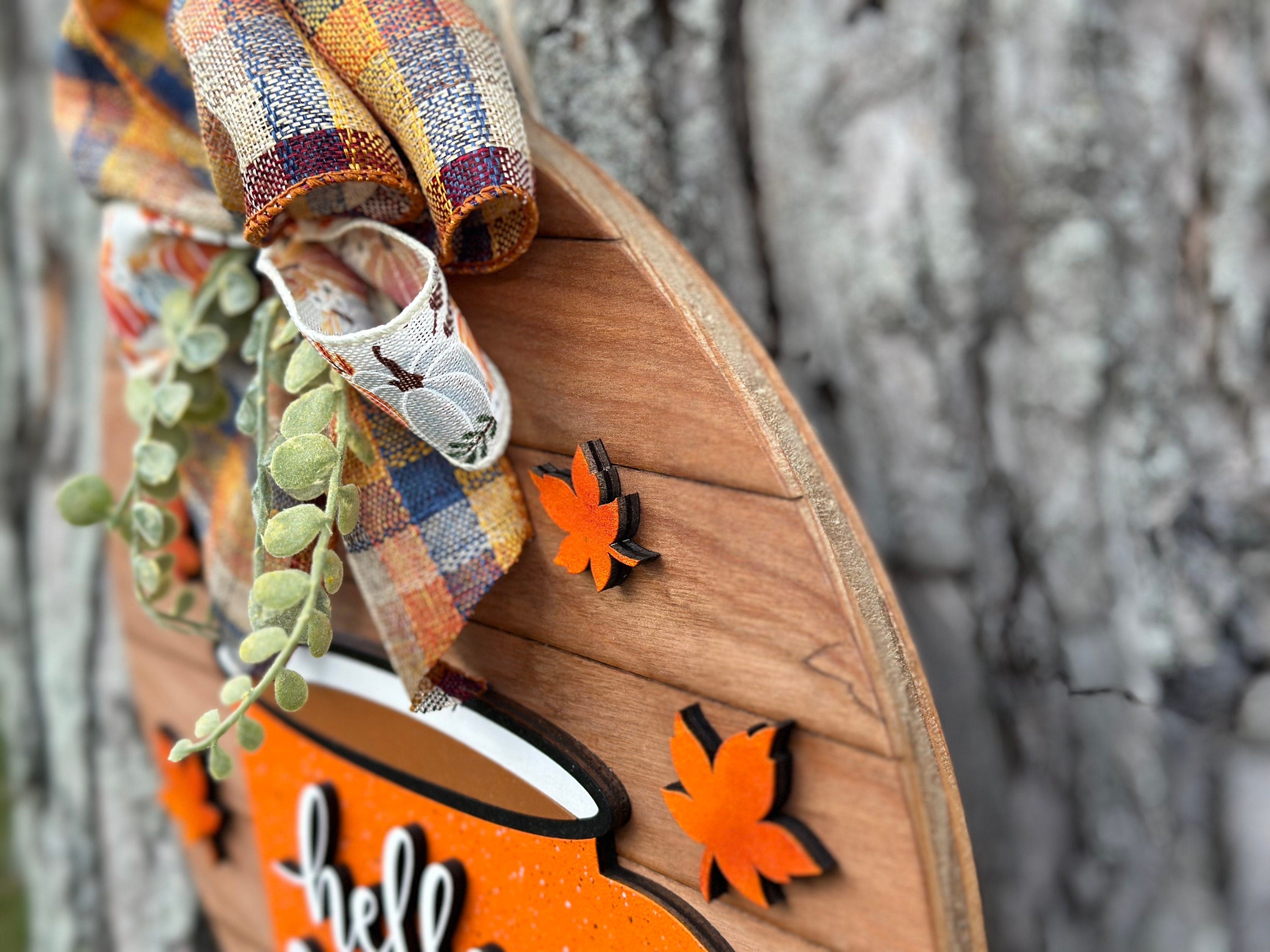 Hello Pumpkin Fall Door Sign