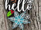 Hello Winter Door Sign with Cardinal
